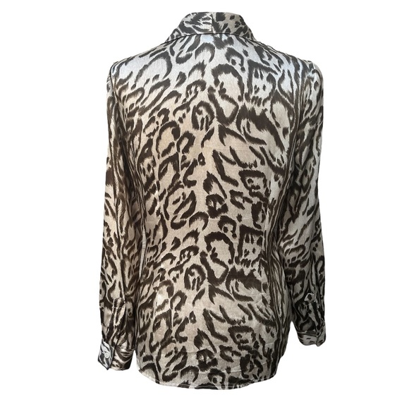 Lane Davis Beverly Hills Vintage Leopard Print Silk Blouse | 4* - Picture 5 of 8